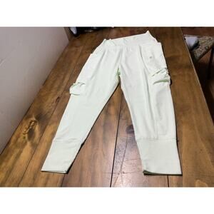 Free People Movement Take A Hike Rib Drop Jogger Pants Mint Green Size Medium